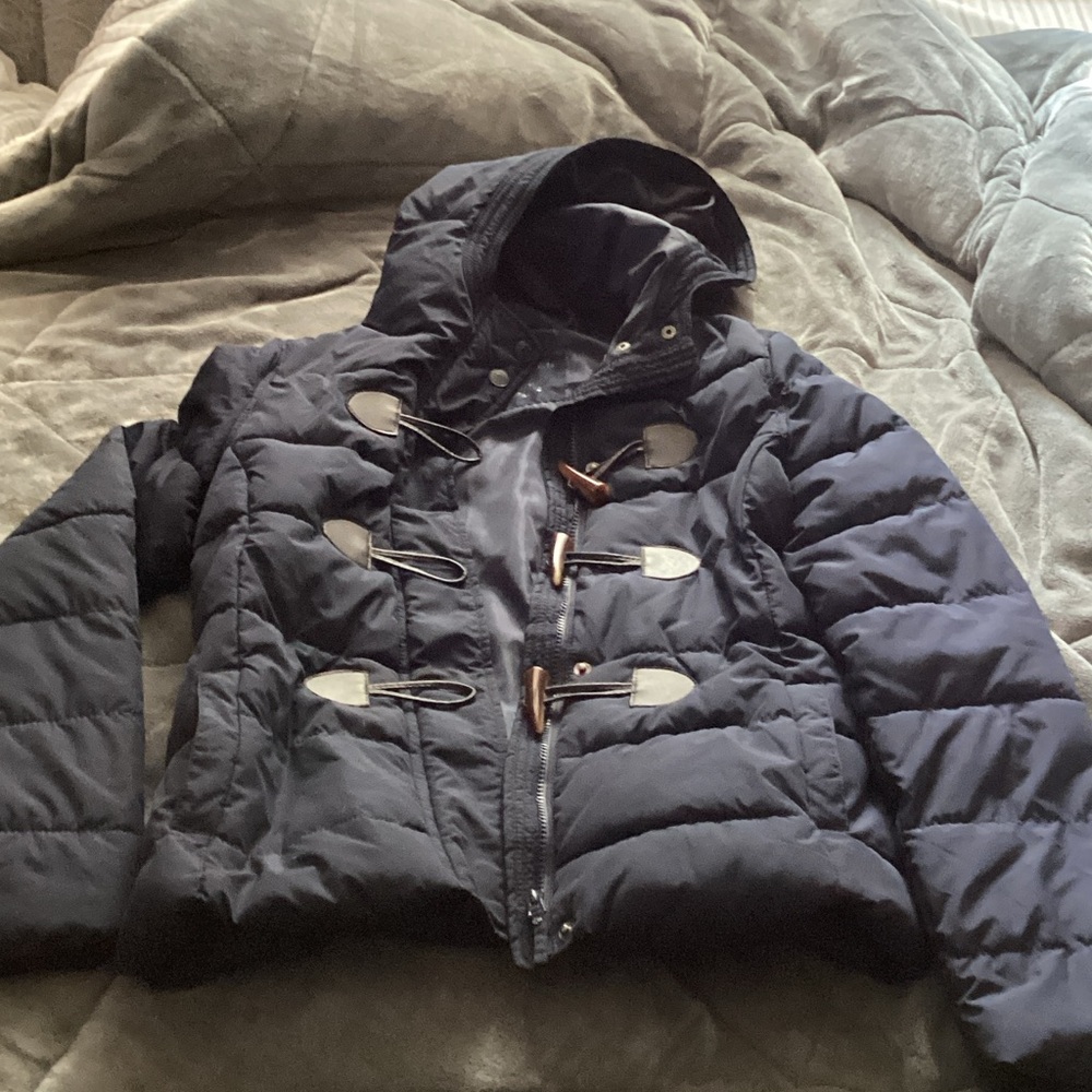 Aeropostale Navy Toggle Puffer Jacket